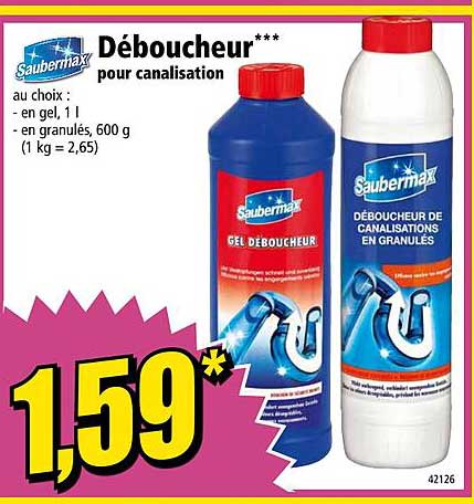 déboucheur pour canalisation saubermax