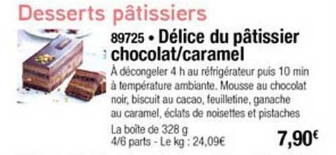 desserts pâtissiers délice du pâtissier chocolat caramel
