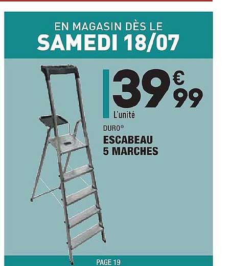 escabeau 5 marches duro