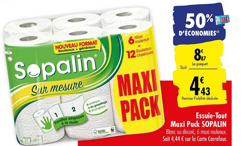essuie tout maxi pack sopalin