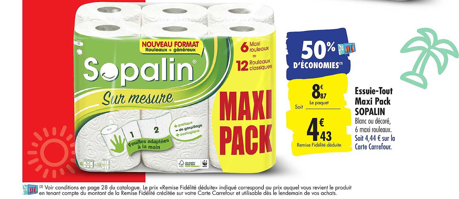 essuie tout maxi pack sopalin