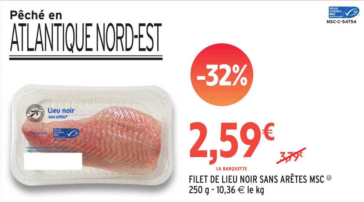 Filet De Lieu Noir Sans Arêtes Msc