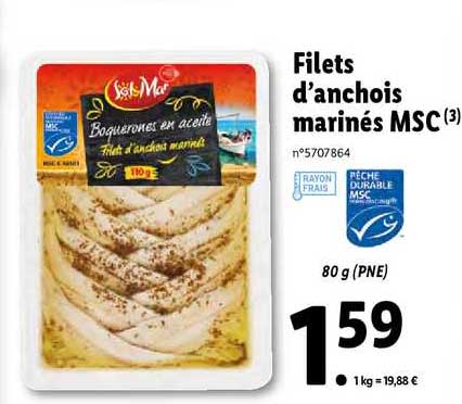 Filets D'anchois Marinés Msc