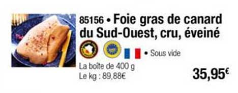 foie gras de canard du sud ouest cru éveiné