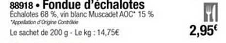 fondue d'échalotes