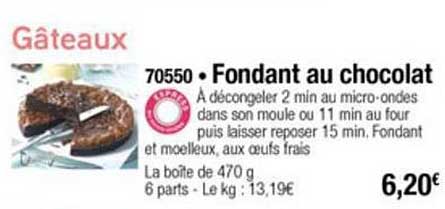 Gâteaux Fondant Au Chocolat