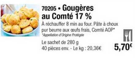 gougères au compté 17%