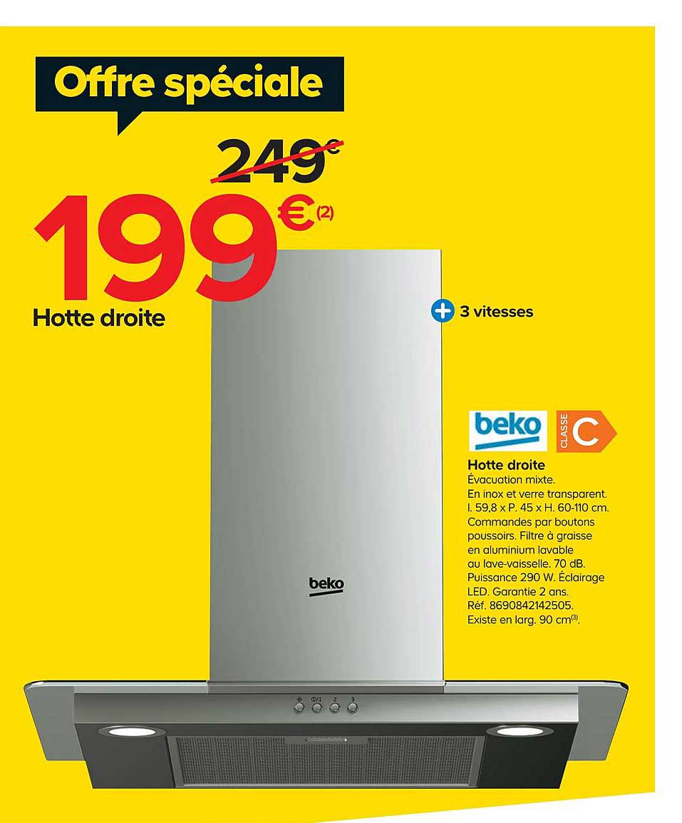 Hotte Droite Beko Classe