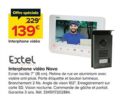 interphone vidéo nova extel