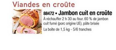 Jambon Cuit En Croûte