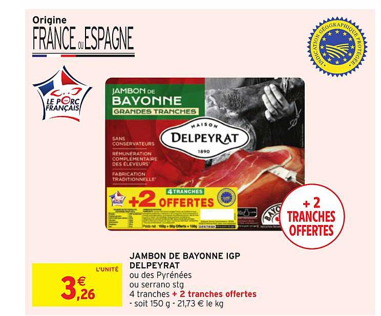 Jambon De Bayonne Igp Delpeyrat