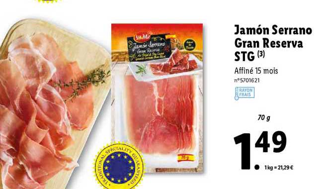 jamon serrano gran reserva stg