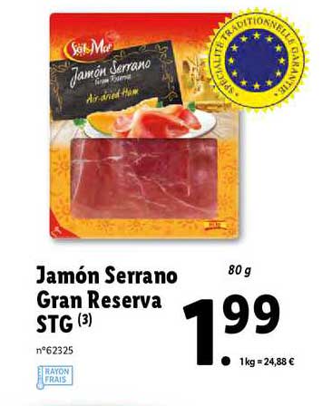 jamon serrano gran reserva stg