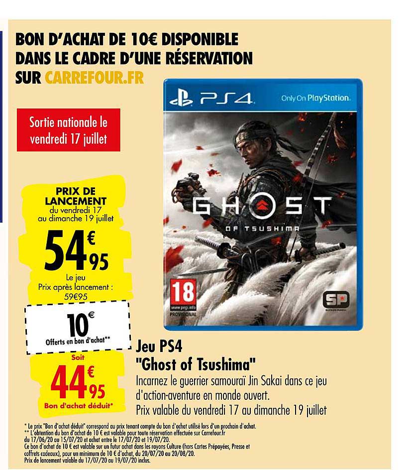 jeu ps4 ghost of tsushima