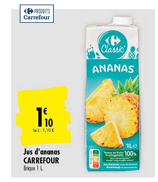 jus d'ananas carrefour