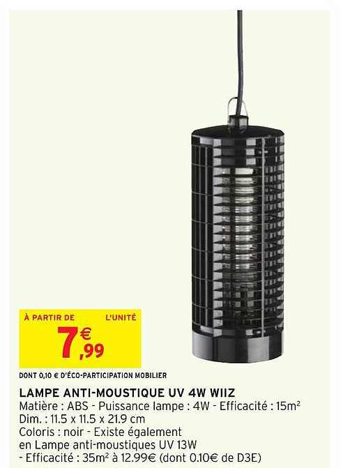 Lampe Anti Moustique Uv 4w Wiiz
