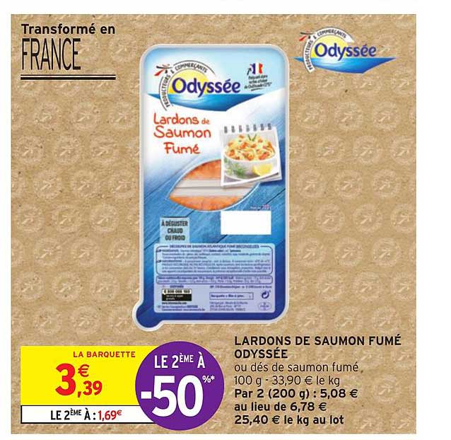 Lardons De Saumon Fumé Odyssée Le 2ème à -50%