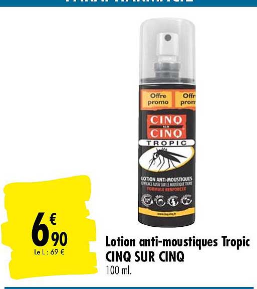 lotion anti moustiques tropic cinq sur cinq