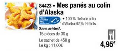 mes panés au colin d'alaska