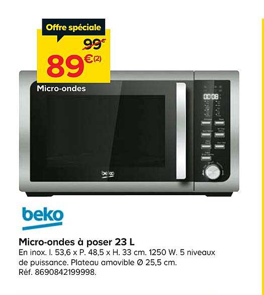 micro ondes à poser 23 l beko