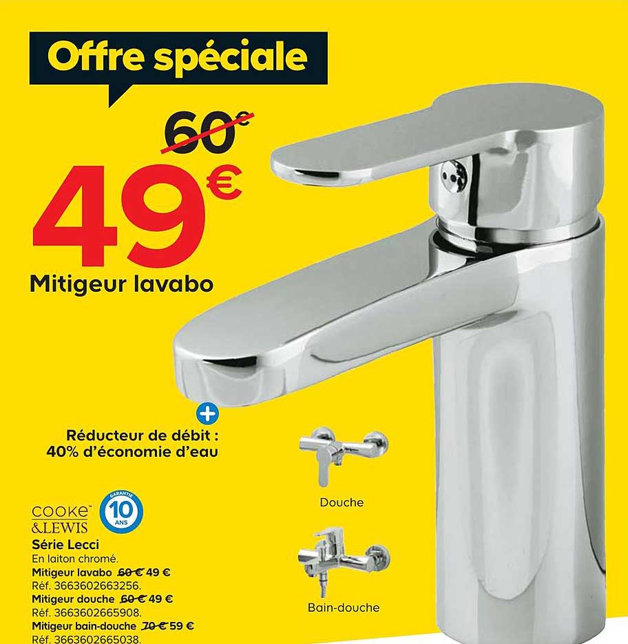 mitigeur lavabo cooke&lewis