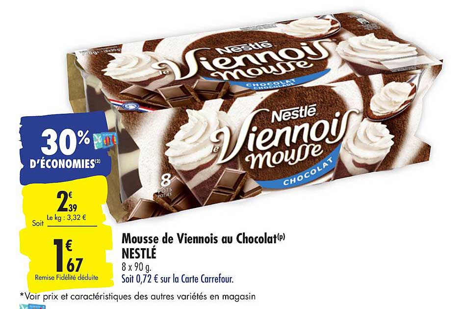 Mousse De Viennois Au Chocolat Nestlé