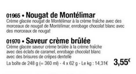 nougat de montélimar saveur crème brûlée