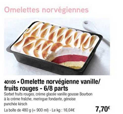 Omelette Norvegienne Vanille Fruits Rouges 6 8 Parts
