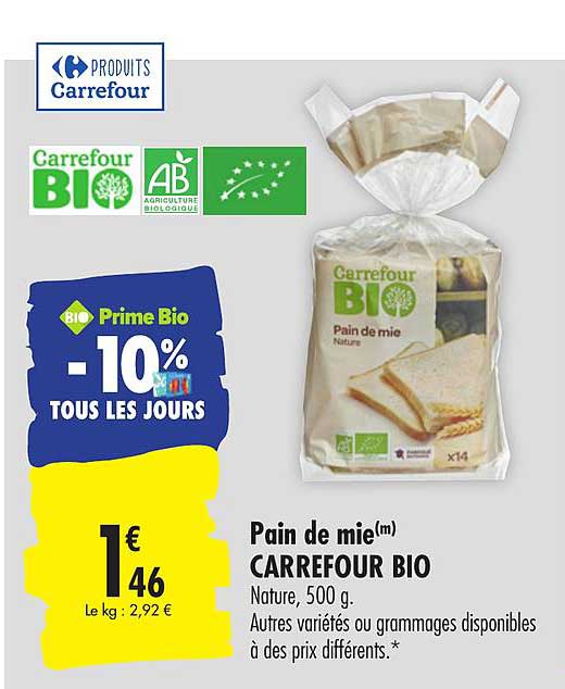 Pain De Mie Carrefour Bio