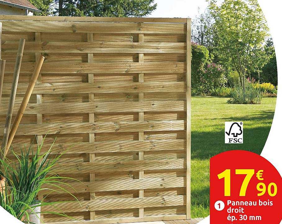 panneau bois droit ép. 30 mm