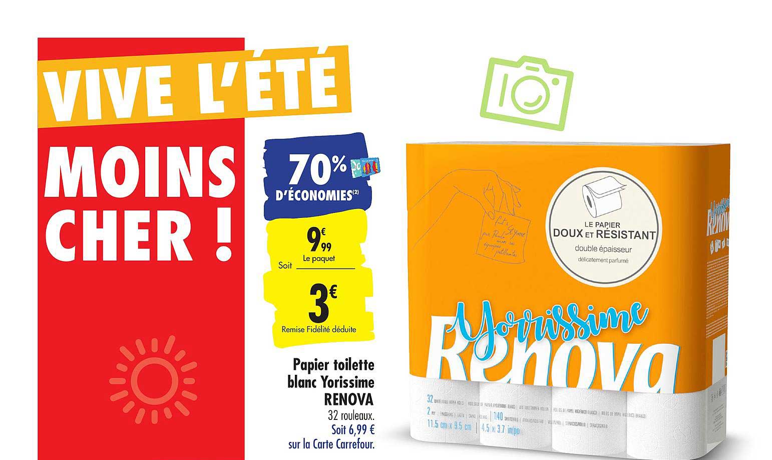 Papier Toilette Blanc Yorissime Renova