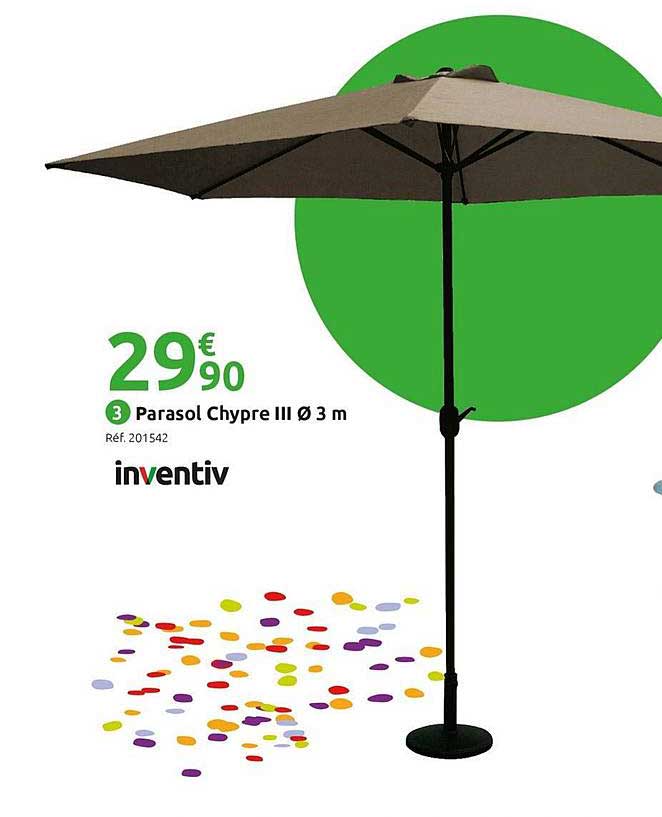 parasol chypre iii 3 m inventiv
