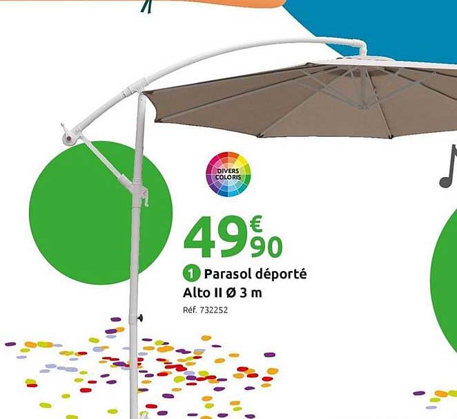 parasol déporté alto ii 3 m