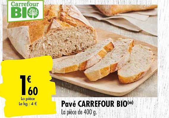 Pavé Carrefour Bio