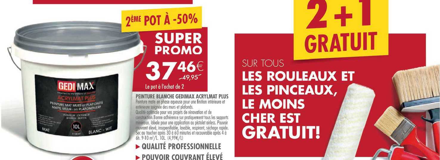 peinture blanche gedimax acrylmat plus