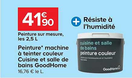 peinture machine à teinter couleur cuisine et salle de bains goodhome