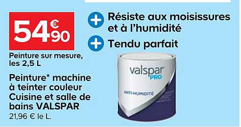 peinture machine à teinter couleur cuisine et salle de bains valspar