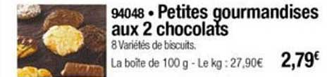 petites gourmandises aux 2 chocolats