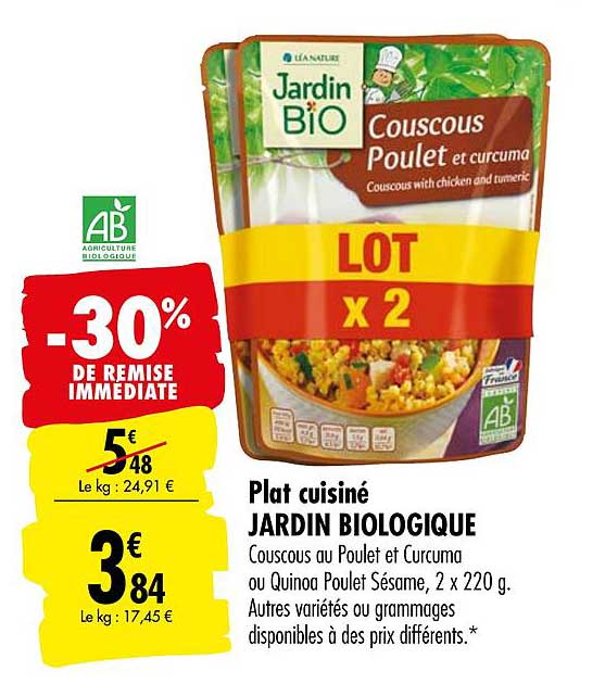 Plat Cuisiné Jardin Biologique -30% De Remise Immédiate