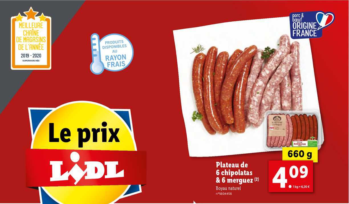 Plateau 6 Chipolatas & 6 Merguez