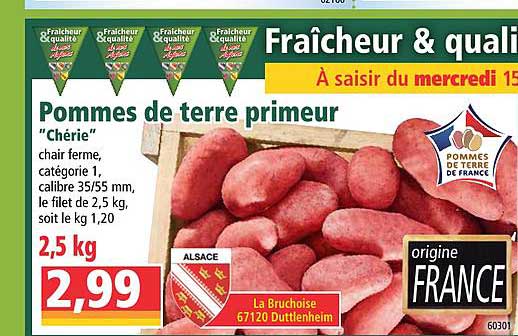 Pommes De Terre Primeur Fraicheur&qualité