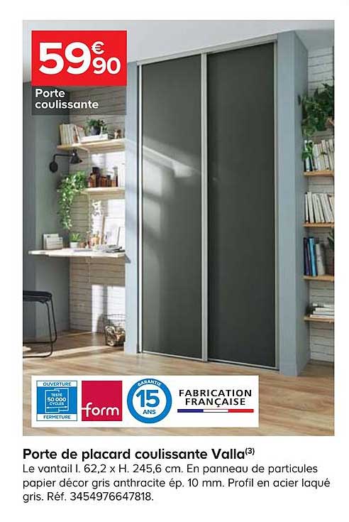 porte de placard coulissante valla
