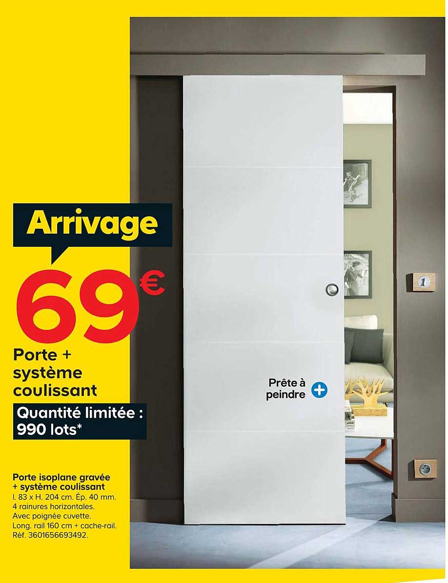 porte isoplane gravée + système coulissant