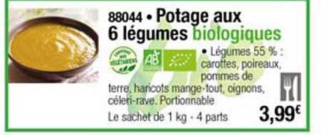 Potage Aux 6 Légumes Biologiques