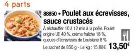 poulet aux écrevisses sauce curstacés