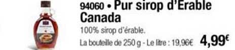 pur sirop d’érable canada