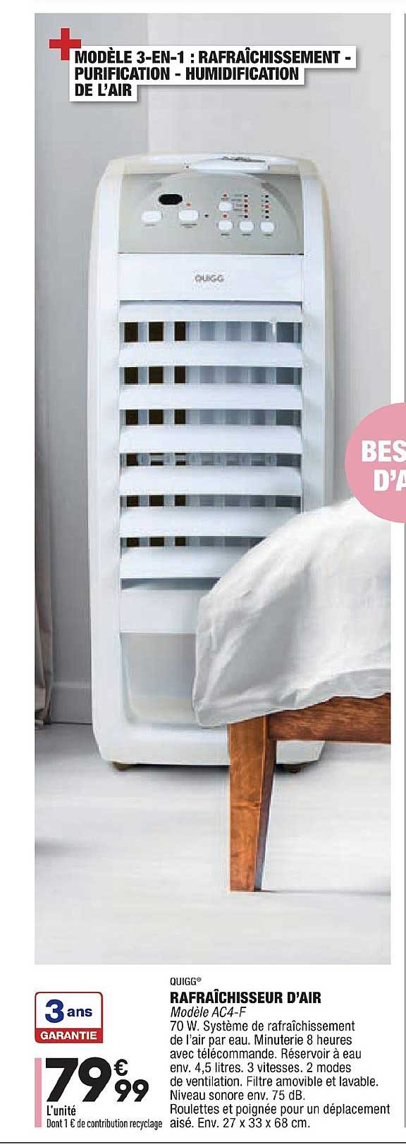 rafraîchisseur d'air quigg