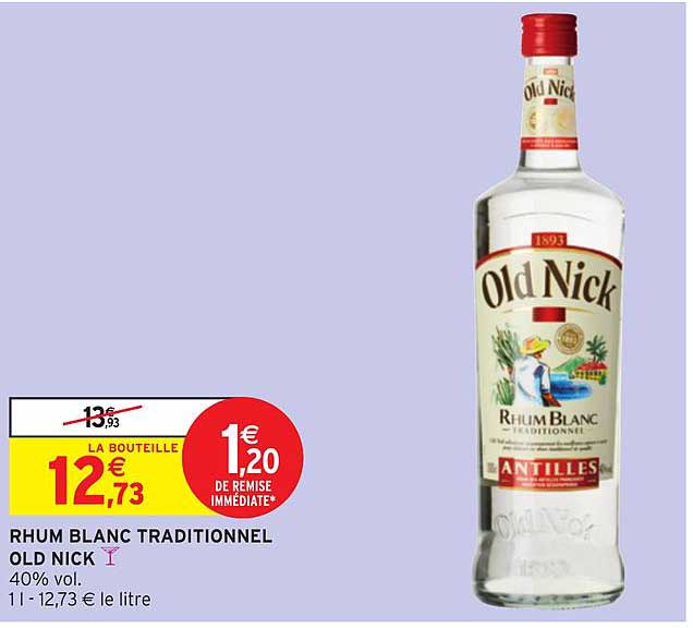 rhum blanc traditionnel old nick