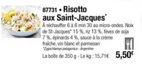 risotto aux saint jacques