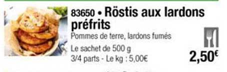 Röstis Aux Lardons Préfrits